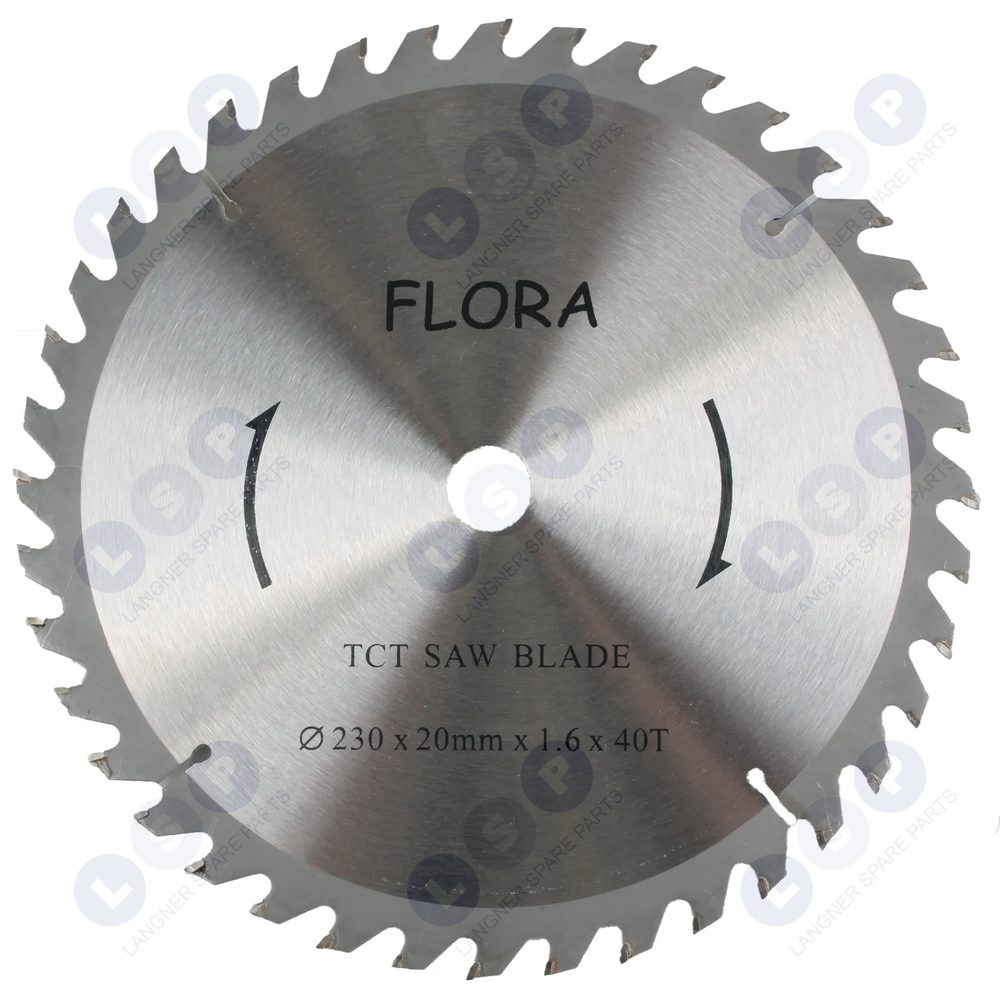 FLORA widia štít 230 x 20 mm x 1,6 x 40T